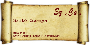 Szitó Csongor névjegykártya