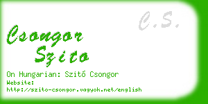 csongor szito business card